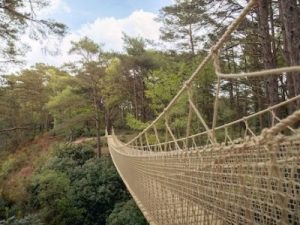 Blue Pool Dorset rope bridge