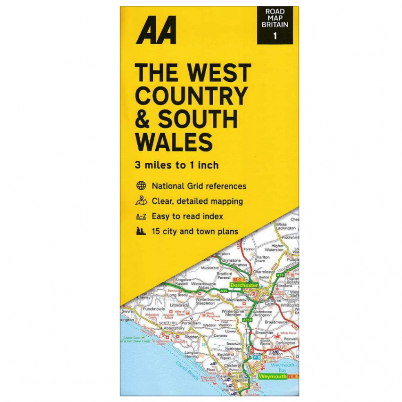 AA West Country map